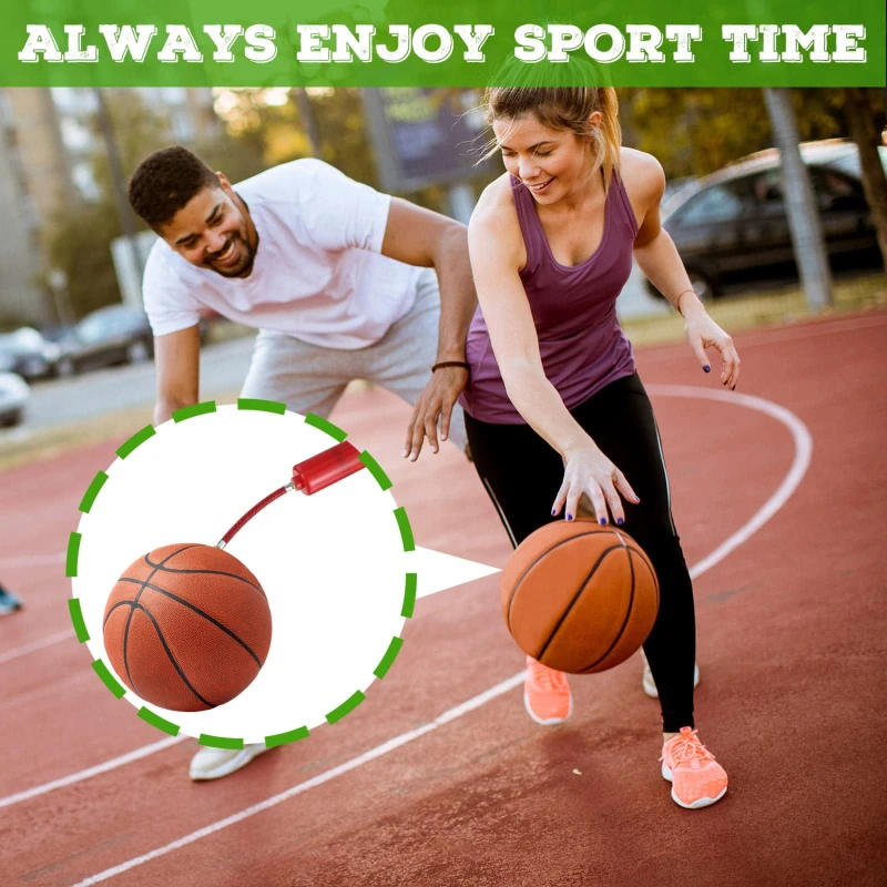 Description Picture 5 of item9Pcs/Set Flexible Hose Volleyball Football Basketball With Needle Hand Air Pump 6inch Durable Balloon Ball Inflator Portable