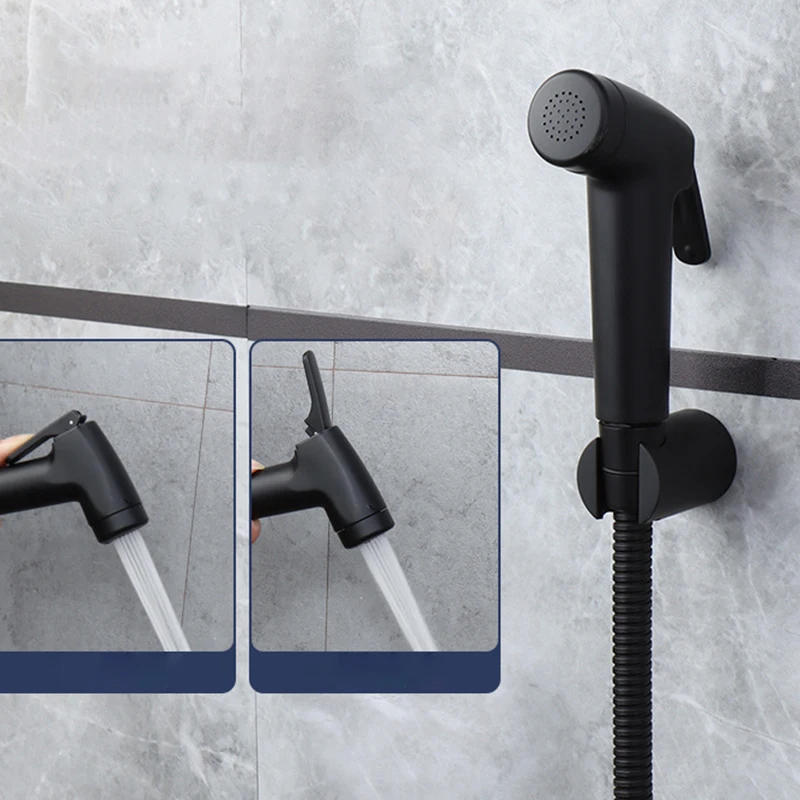 Description Picture 6 of itemBlack Bathroom Toilet wash Bidet Faucet Spray Gun Sprayer shower head Anal self cleaning Handheld water tap valve hose holder o