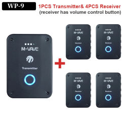 M vave Wireless Earphone Monitor 2.4GHz ISM Transmitter Receiver Support Stereo Mono Recording Function Rechargeable