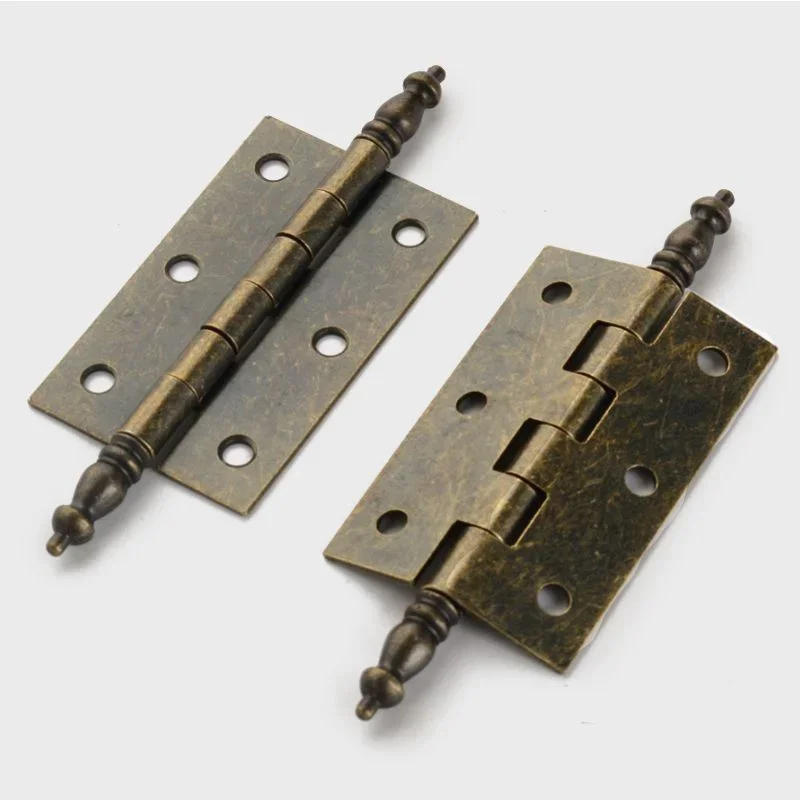 Description Picture 4 of itemNew 2 PCS 6 Holes Hinges Hardware Mini Hinges Antique Bronze Retro with Screws for Wooden Jewelry Box Cabinet