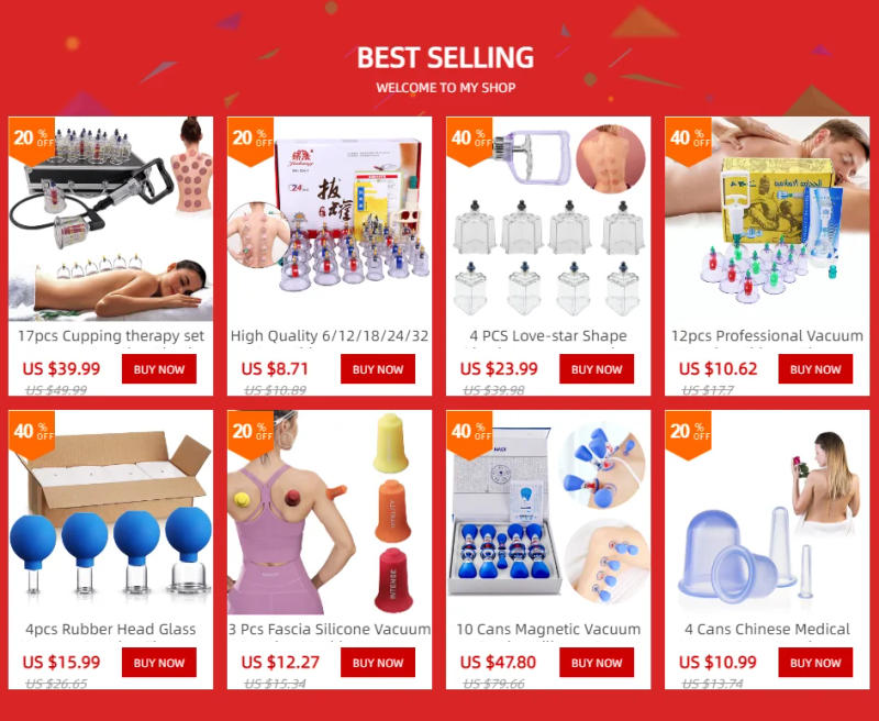 Description Picture 2 of itemCupping Therapy Set Vacuum Cupping Set Suction Cups Massage Physiotherapy Jars Chinese Medicine Anti Cellulite For Body Massager