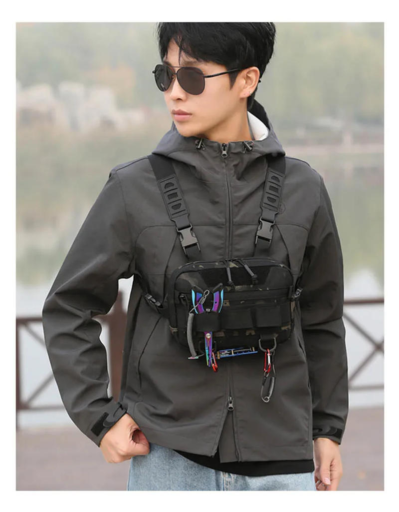 Description Picture 4 of itemTactical Chest Rig Backpack Camping Recon Kit Bag Molle Vest EDC Front Pouch Multi-Purpose Daypack For Hiking Fishing Lure Pack