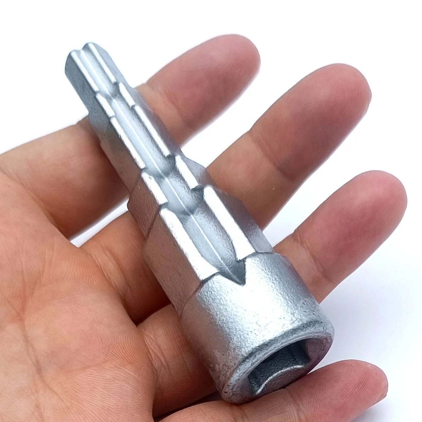 Description Picture 4 of item1 Pcs Five Step Drive Radiator Spud Wrench Valves Lugs Nipple Tank Connection Universal Durable Spanner 3/8 or 1/2 inch Drive