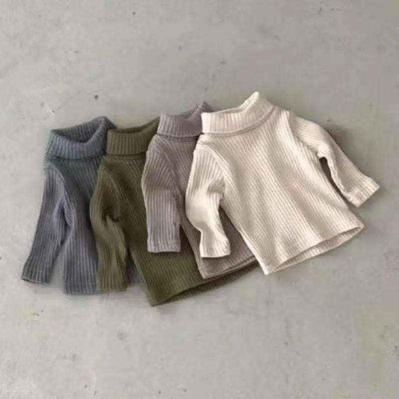 Description Picture 2 of itemWinter New Baby Solid Bottoming Shirts Infant Girl Cotton Long Sleeve T Shirts Toddler Girl Turtleneck Tops Kids Clothes