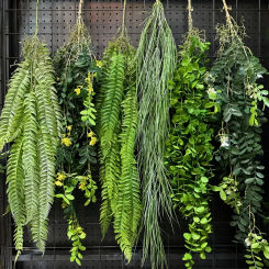 1PC Artificial Hanging Green Plants Fake Rattan Wall Hanging Plastic Vine for Home Garden Restaurant Decoration Soft Landscaping