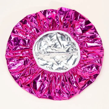 Shower Cap Heat Insulation Aluminum Foil Insulation Hat Elastic Bathing Cap For Women Hair Salon Bathroom Hairdressing Salon