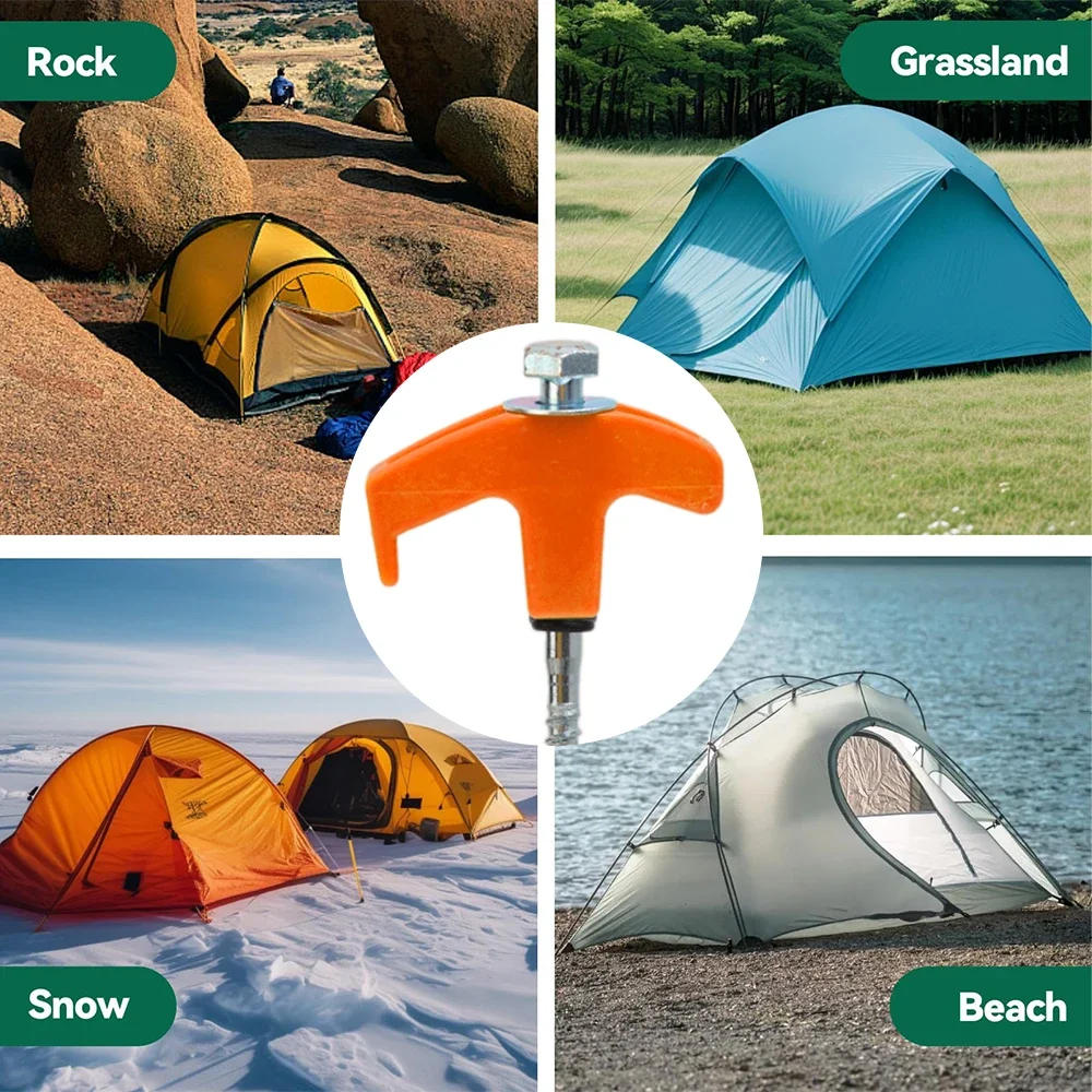 Description Picture 4 of item1/10pcs Tent Stakes Camping Equipment Unbreakable Hexagonal Spiral Tent Pegs Ground Stakes for Garden Camp Patio Hiking Outdoor