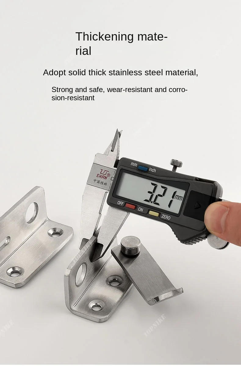 Description Picture 2 of item1pc Stainless Steel180° Door Hasp Latch Black Door Bolt Buckle Safety Home Guard Bolts for Pet Door Bathroom Garage Window