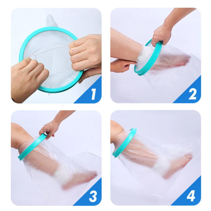 Description Picture 5 of itemChildren Adult Waterproof Shower Cover Seale Cast Bandage Protector Wound Fracture Leg Foot Arm Hand Bath Protective Ring Sleeve