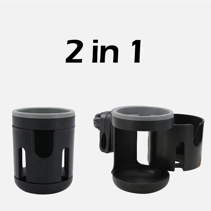 Description Picture 3 of itemStroller Cup Holder Phone Support Milk Bottle Drink Cup Holder Conversion 2 Cups for Universal Pram Baby Stroller Accessories