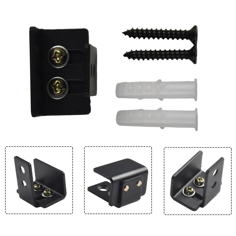 Description Picture 5 of itemAdjustable Sliding Bottom Floor Guide Clips With Screws Wall Mount Floor Bottom Guide Door Stay Roller Sliding Door Fitting