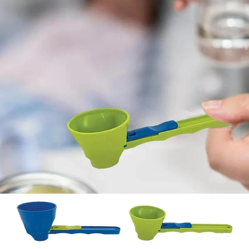 Description Picture 3 of itemMeasuring Cups Spoons Funnel Sliding Design Coffee Scoop Funnel Water Bottle Powder Scoop Funnel Scooper Kitchen Accessories