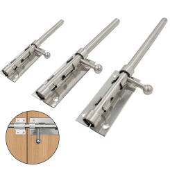 Door Bolt Lock Latch Stainless Steel Lock Latch For Home Hardware Gate Safety Door Bolt  Window Catch Sliding Door Lock Silver