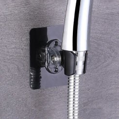 Adjustable Shower Head Holder Handheld Drill-free Self-adhesive Showerhead Rack Punch-free Chrome Bathroom Wall Mount Bracket