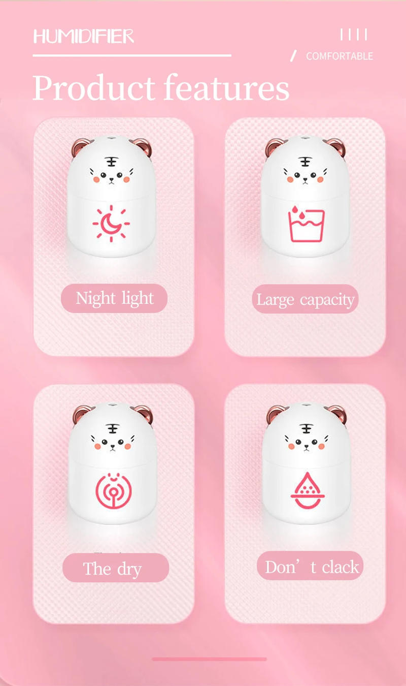 Description Picture 3 of itemCute Pet Humidifier Mini Office Desktop Air Conditioning Room Air Humidification Usb Small Household Heavy Fog Spray