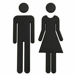 DIY Man & Woman Toilet Sticker WC Door Sign Decals Toilet Signs Restroom Washroom Signage Plaque Wall Sticker Decor Removable