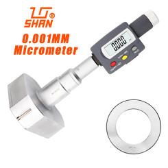 Shan Inside Micrometer 0.001mm Electrial Digital Three-point Inner Diameter Micrometers LCD Display Data Output