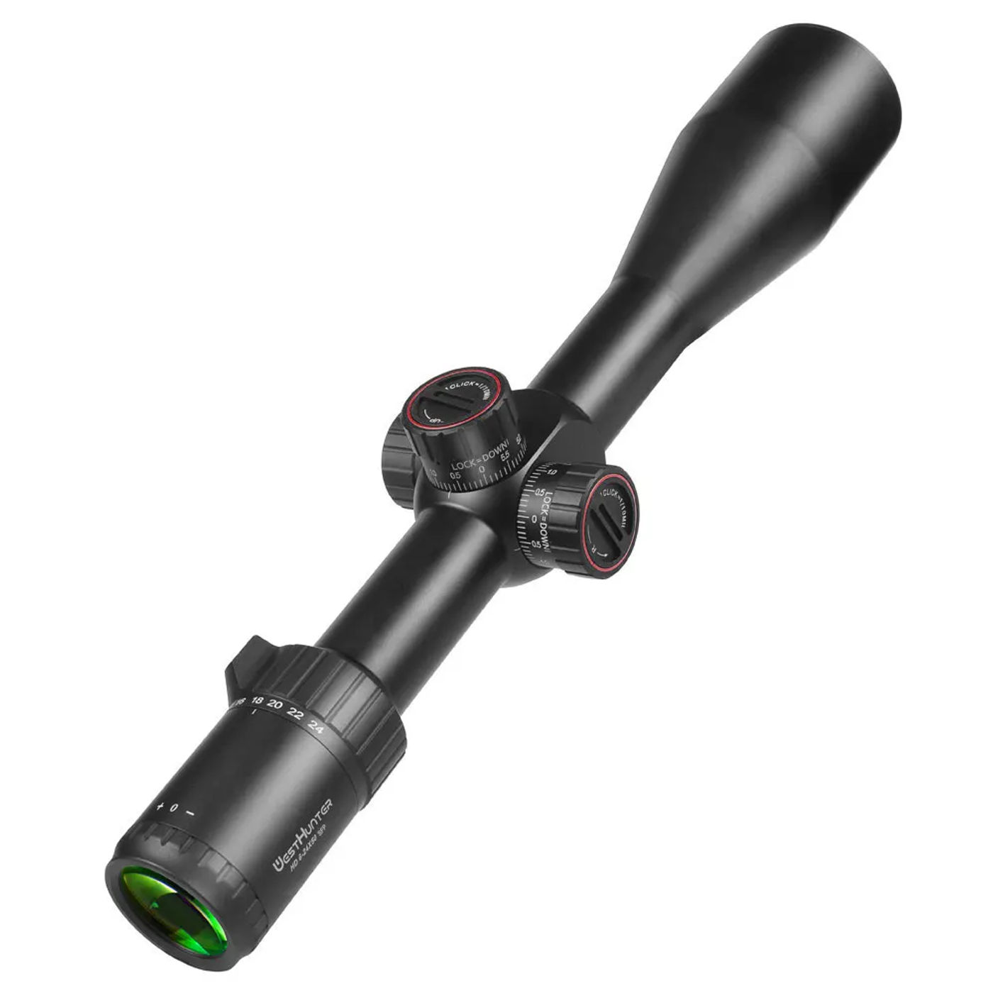 Description Picture 2 of itemWestHunter HD 6-24x50 SFP Scope Hunting Tactical Riflescopes Glass Etched Reticle 30mm Tube Collimator Turret Lock Optical Sight