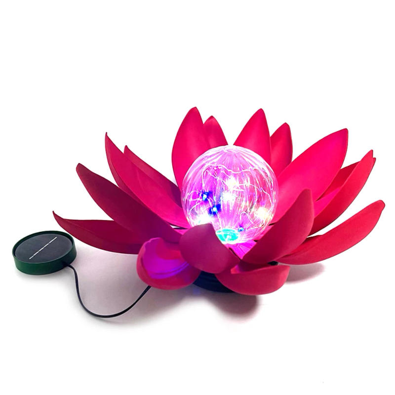 Description Picture 5 of itemFloating Lotus Light Solar Floating Lotus Shape Water Surface Lantern Solar Powered Lotus Lamp Garden Pool Pond Fountain Decor