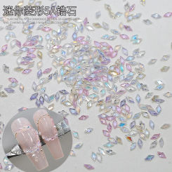 50PCS Super Sparkle Mini Rhombus Zircon Ice Translucent Cognac Colorful Diamond Nail Art Rhinestones Decorations Manicure Charms