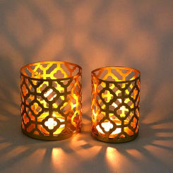 Gold Hollow Metal Candle Holder Nordic Style Vintage Table Candlestick Holders For Home Wedding Party Decoration Candle Cup