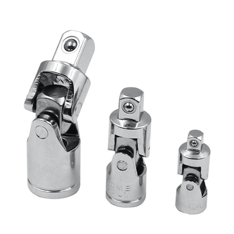 Description Picture 6 of item1/2 1/4 3/8 Inches Chrome Universal Joint Adapter Converter Drive Socket Wrench Adapter Wrench-sleeve Joint Converter Hand Tool