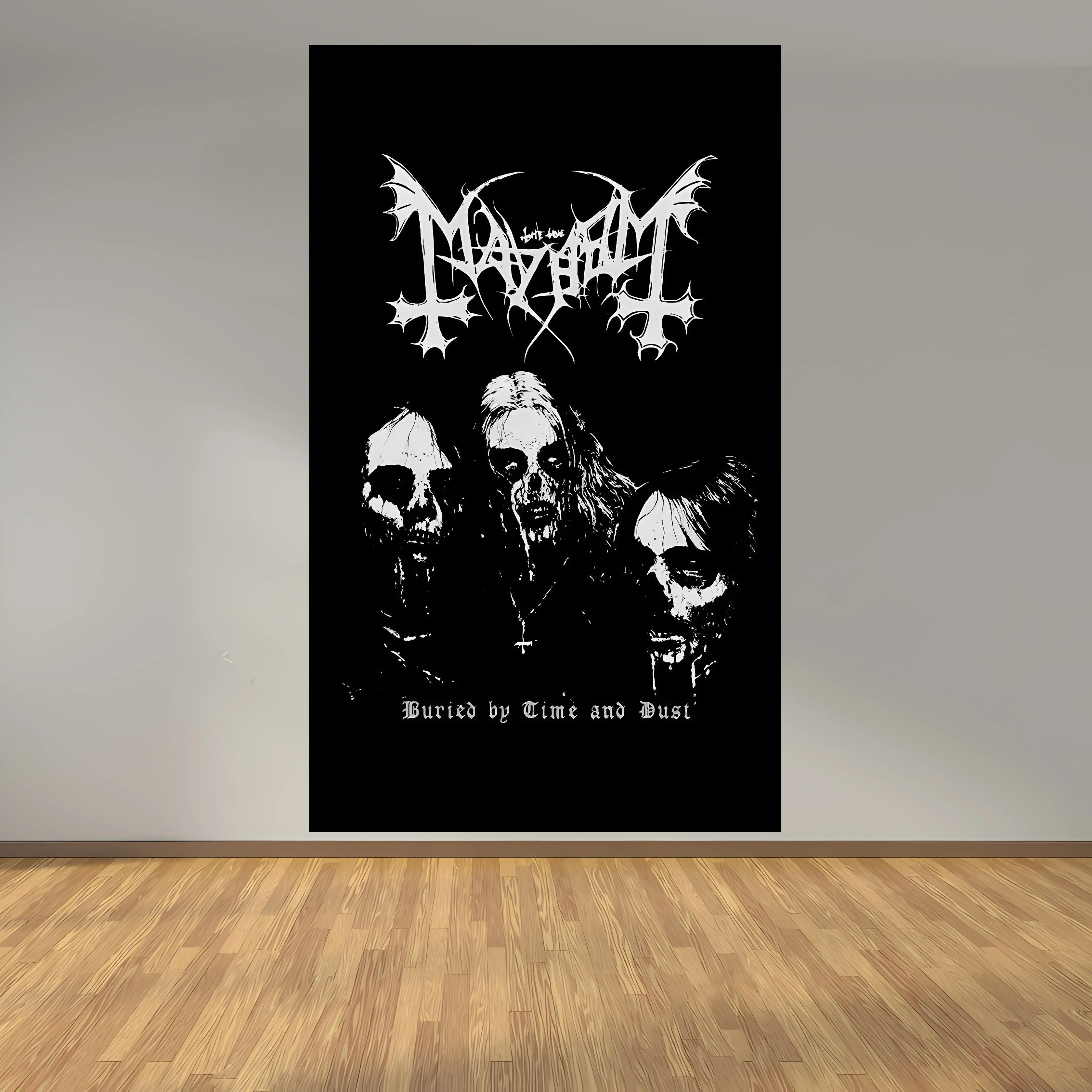 Description Picture 2 of itemMayhem Distresseds Norwegian Singer Background Tapestry Poster Home Bedroom Sofa Blanket