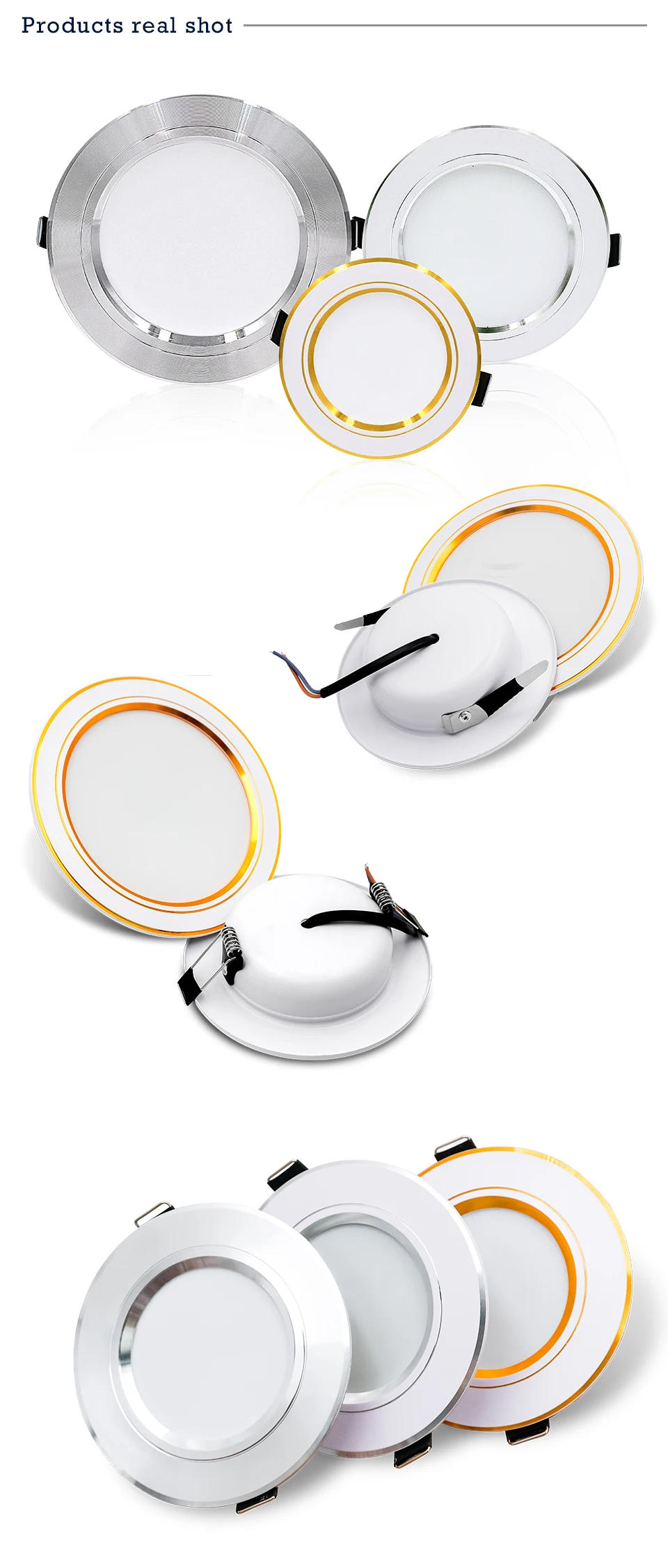 Description Picture 6 of itemLed Downlight Recessed Round Ceiling Lamps DC 12V 24V AC110V 220V 5W 9W 12W 15W 18W Spotlight For Home Decor Living Room