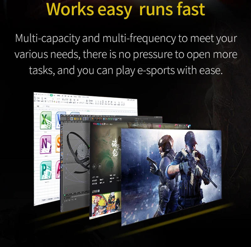 Description Picture 6 of itemJAZER Memoria Rams DDR3 1600MHz New Dimm Desktop Memory Compatible AMD And Intel