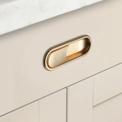 Sliding Door Handle Embedded Concealed Door Knobs Zinc Alloy Cabinet Drawer Handle Buckle Kitchen Sliding Door Pull