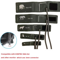 Vet Use Cuff Animals Cuff CONTEC08A Veterinary Blood Pressure Monitor Cuff 5 sizes With Connector