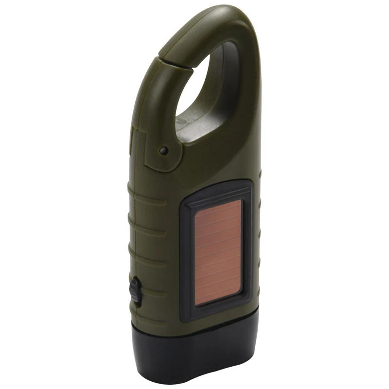 Description Picture 6 of itemMini Emergency Hand Crank Dynamo Solar Flashlight Rechargeable LED Light Lamp Charging Powerful Torch For Outdoor Camping