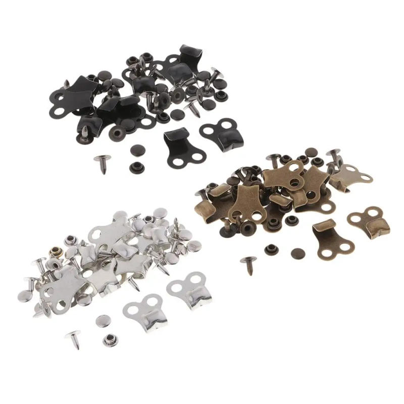 Description Picture 3 of item10 Sets Boot Lace Hooks Lace Fittings with Rivets for Outdoor Hiking Camping