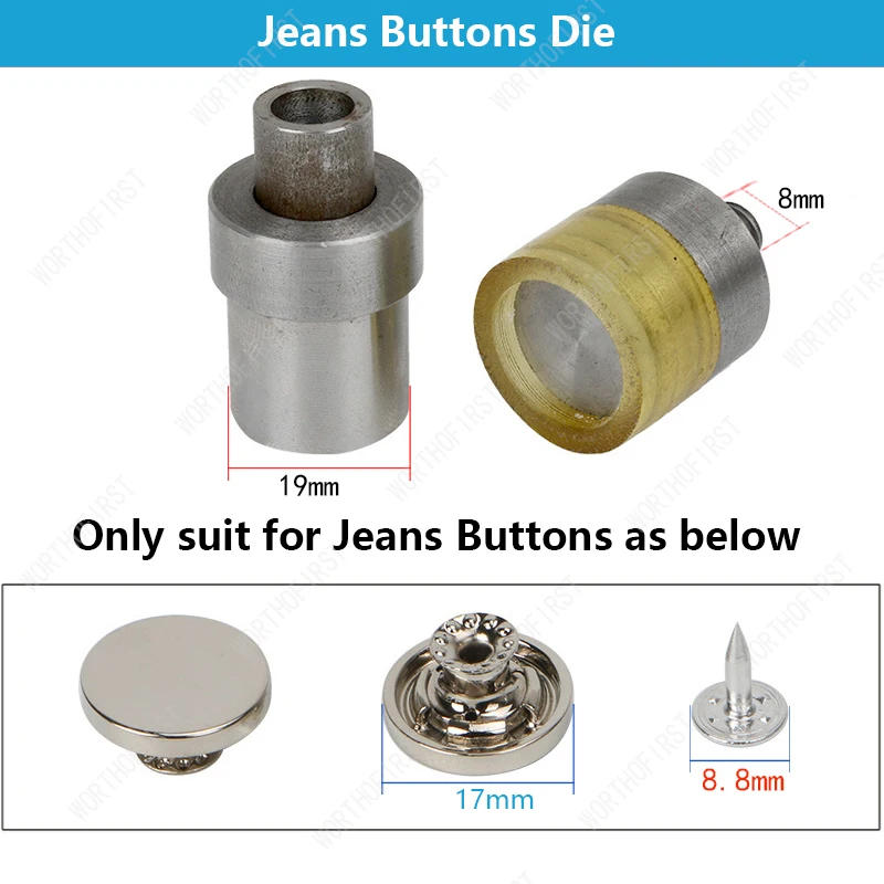 Description Picture 6 of itemSteel Jeans Button Dies For Hand Punch Press Machine Install Jeans Button For Clothes Jeans Coat Leathercraft Sewing Accessorie