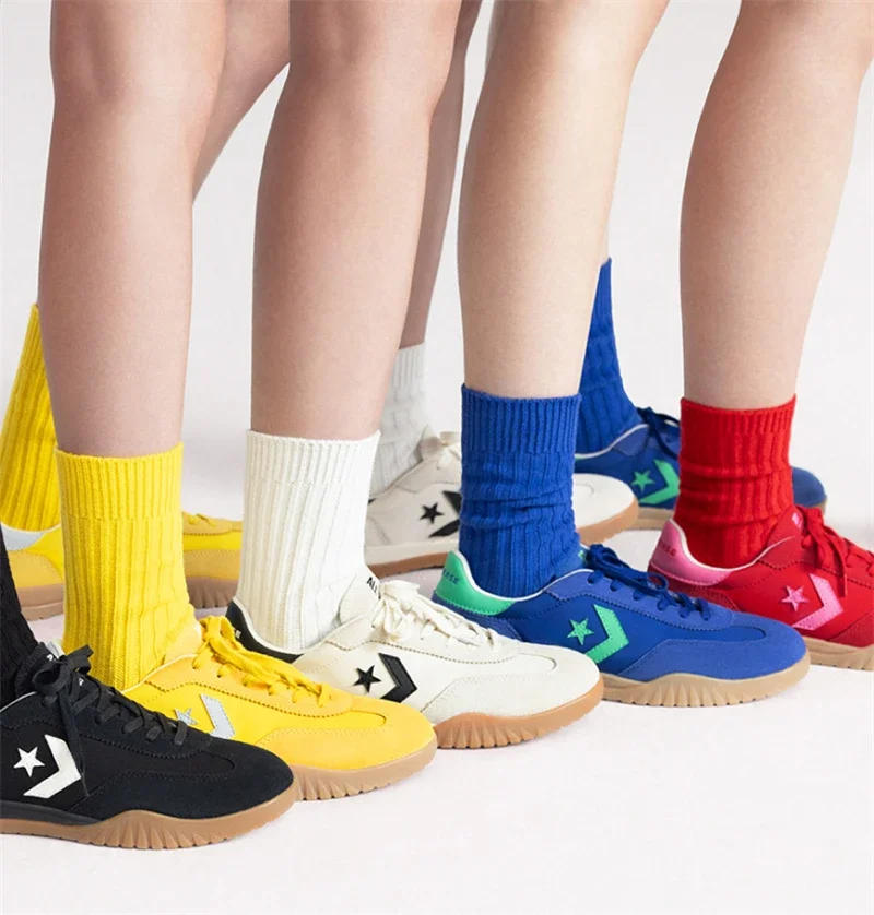 Description Picture 4 of itemConverse Run Star Trainers Men and Women Skateboard Shoes Leathers Non-slip Low-top Outdoor Vintage Sneaker Pack Shoes