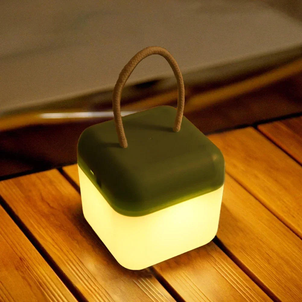 Description Picture 5 of itemOutdoor Camping Square Portable Atmosphere Light Tricolour Light Adjustable Hanging LED Hand Light USB Charging Camping Light