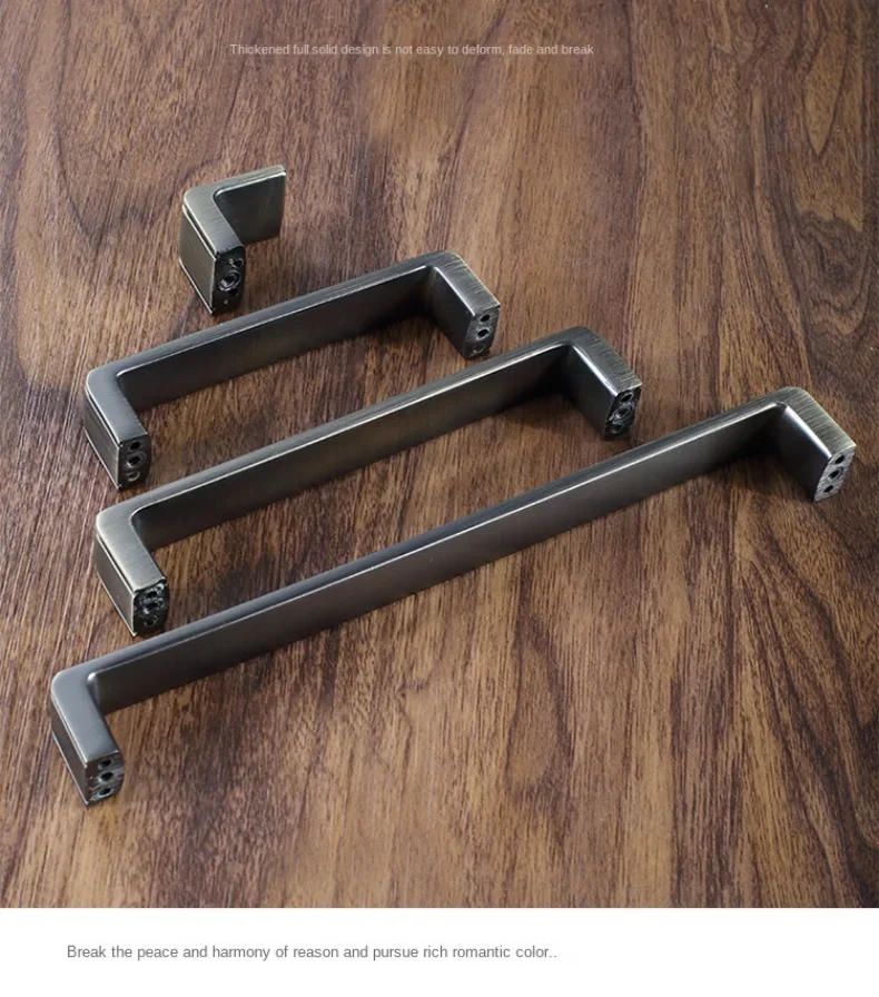 Description Picture 4 of itemNew Chinese Antique Bronze Handles 96/128/192mm Simple Wardrobe Cabinet Door Drawer Pulls Handle Vintage Wardrobe Door Handle