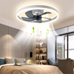 New ceiling fan lamp for living room bedroom modern simple home smart remote control restaurant LED fan lighting home appliances