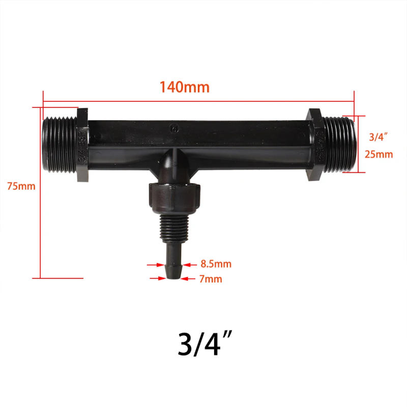 Description Picture 5 of itemG1/2'' G3/4" G1" Irrigation Venturi Fertilizer Mixer Injectors Agriculture Garden Water Tube Garden Hot Tub Spa Ozone Injector