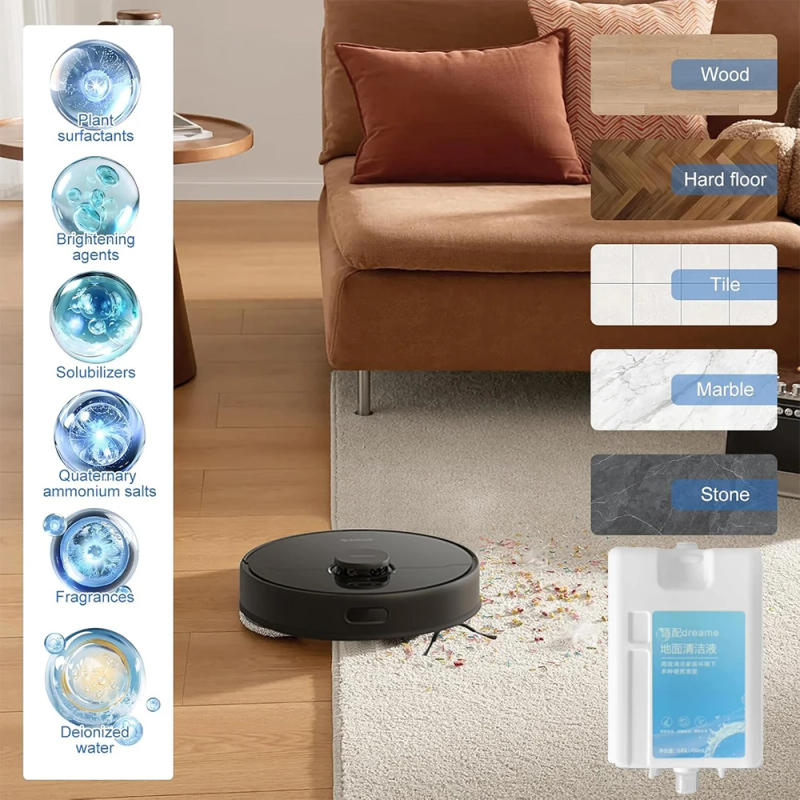 Description Picture 5 of itemCleaning Liquid For Dreame L20 Ultra/L10 Prime/X10/X20 Pro Plus Vacuum Cleaner, 450ML Detergent Cleaning Solution Replacement