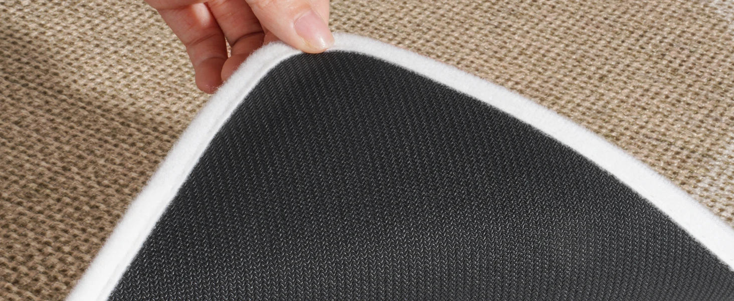 Description Picture 5 of itemHalf Circle Bath Mat Thin Bathroom Rugs Fit Under Door Quick Dry Non Slip Washable Bathroom Mat with Absorbent Woven Half