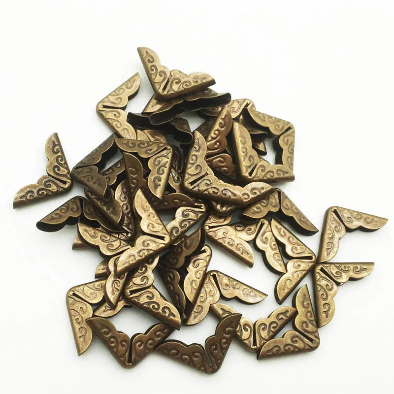 Description Picture 3 of item50PCS/Lot 14X14X3mm Bronze Metal Book Corners For Photo Albums Menus Folders DIY Scrapbooking Decor Corner Protectors QTG290-50