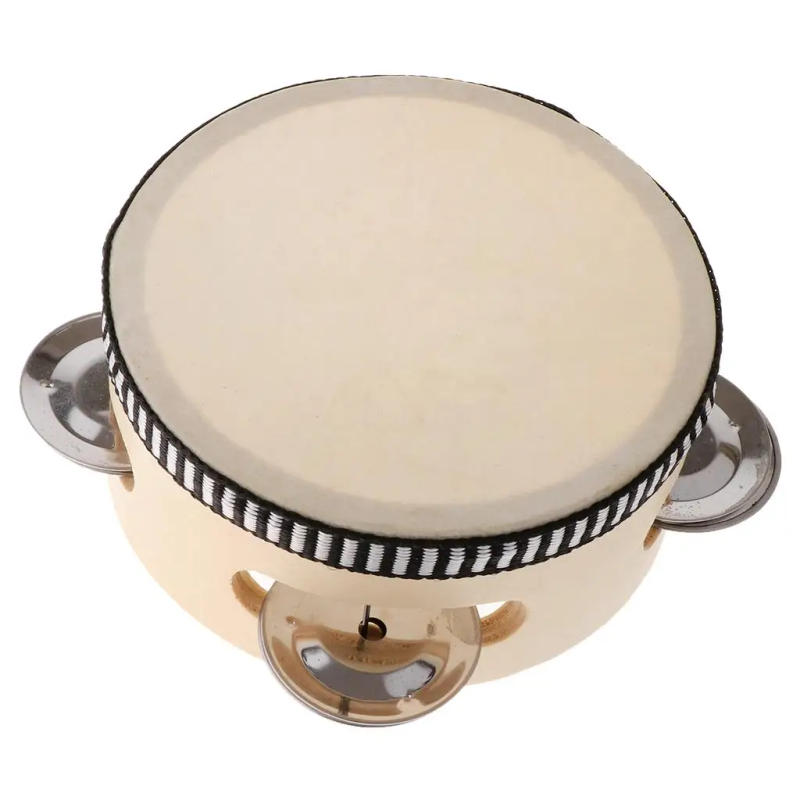 Description Picture 3 of item4inch Hand Held Tambourine Percussion Drum hand drum Kids Musical Children Percussion Instrument Educational Toys