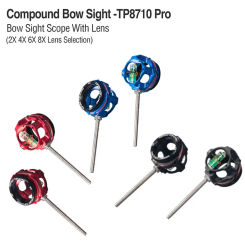 Archery TP8710 PRO Training Scope 2X/4X/6X/8X Compound Bow Sight 0.019 Optic Fiber Sight Pin Shooting