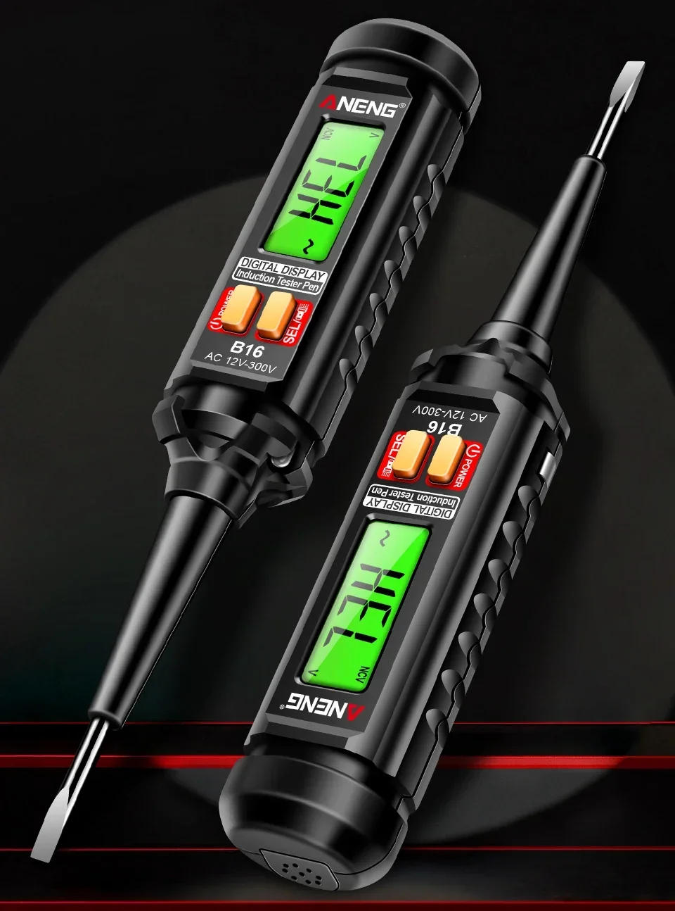 Description Picture 4 of itemANENG B16 Digital Voltage Detector Testers Pen Non-Contact 12V-300V Portable Screwdriver Indicator Voltages Tester Meter Tools