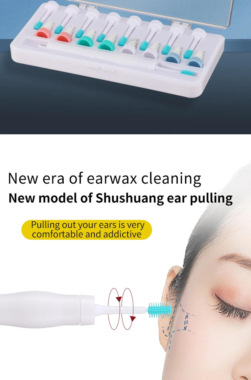 Description Picture 6 of item2023 New 3 In 1 Ear Cleaner Silicon Ear Spoon Tool Set 16 Pcs Care Soft Spiral For Ears Cares Health Tools Ear Wax Removal Tool