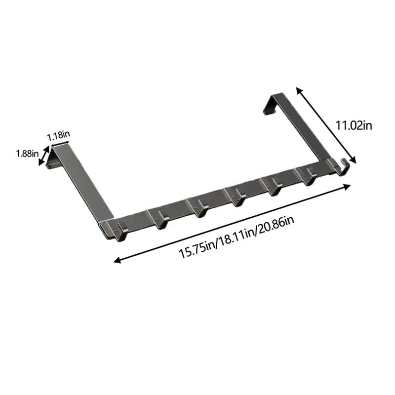 Description Picture 2 of itemOver Door Hook Hanger Long White Glass Bathroom Door No Drill Hook Hanger Hallway Key Holder Coat Rack For Bags Door Hanger Hang