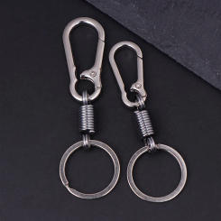 Spring Keychain Zinc Alloy Carabiner Buckle Key Rings Waist Belt Clip Anti-lost Climbing Hook Car Keychians Men Bag Accessories