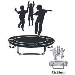 Three Kids Trampoline Metal Cutting Dies For DIY Scrapbook Cutting Die Paper Cards Embossed Decorative Craft Cut