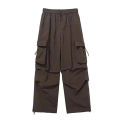 2023 Cargo Pants Women Retro Workwear Casual Baggy Straight Trousers Fashion Wide Leg Pockets Joggers Trousers Streetwear